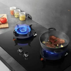 Tragbarer Doppelgasherd - Anhebbarer Kochbereich