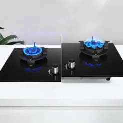 Tragbarer Doppelgasherd - Anhebbarer Kochbereich