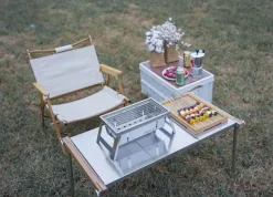 Tragbarer Edelstahlgrill - Faltbarer Campingkocher