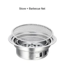 Tragbarer Edelstahl-Holzkohlegrill – Campinggrill im koreanischen Stil