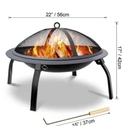 Tragbarer, faltbarer Feuerstellengrill – Grillbrenner für den Außenbereich