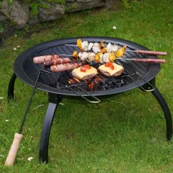 Tragbarer, faltbarer Feuerstellengrill – Grillbrenner für den Außenbereich