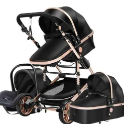 Tragbarer, faltbarer 3-in-1-Kinderwagen – Hochformat-Design mit zwei Richtungen