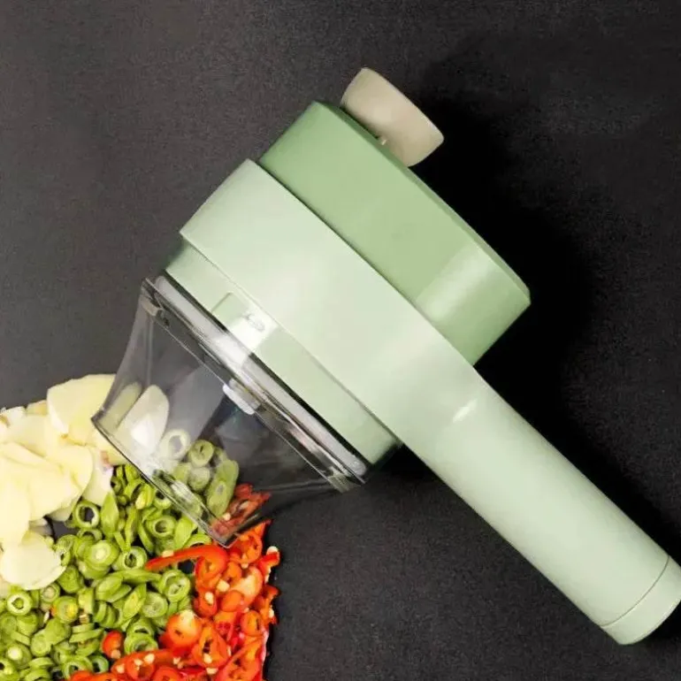 Tragbarer Gemüseschneider-Mixer - 2-in-1-Küchengerät