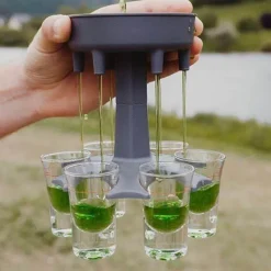 Tragbarer Getränkespender für 6 Shots – Lustiger Getränkespender für Partys