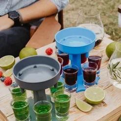 Tragbarer Getränkespender für 6 Shots – Lustiger Getränkespender für Partys