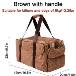 Tragbarer Haustierträger - Reisetasche mit gemütlichem Bett