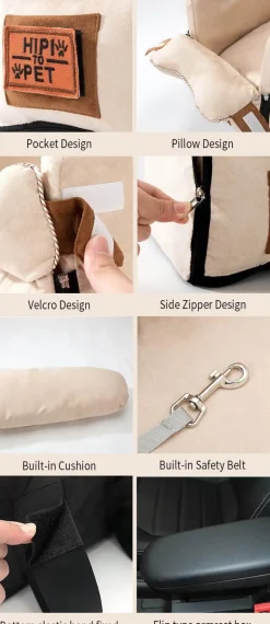 Tragbarer Haustierträger - Reisetasche mit gemütlichem Bett