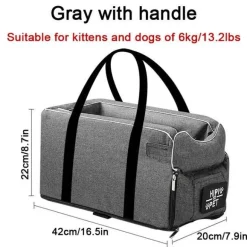 Tragbarer Haustierträger - Reisetasche mit gemütlichem Bett