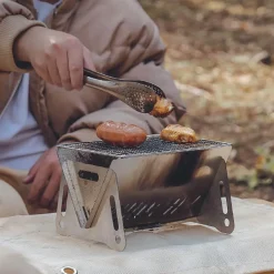 Tragbarer Holzkohlegrill – Faltbares Camping-Grillwerkzeug