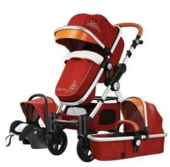 Tragbarer 3-in-1-Kinderwagen – luxuriöser, faltbarer Querwagen