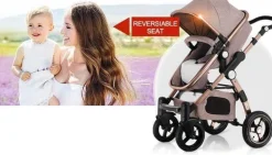 Tragbarer 3-in-1-Kinderwagen – luxuriöser, faltbarer Querwagen