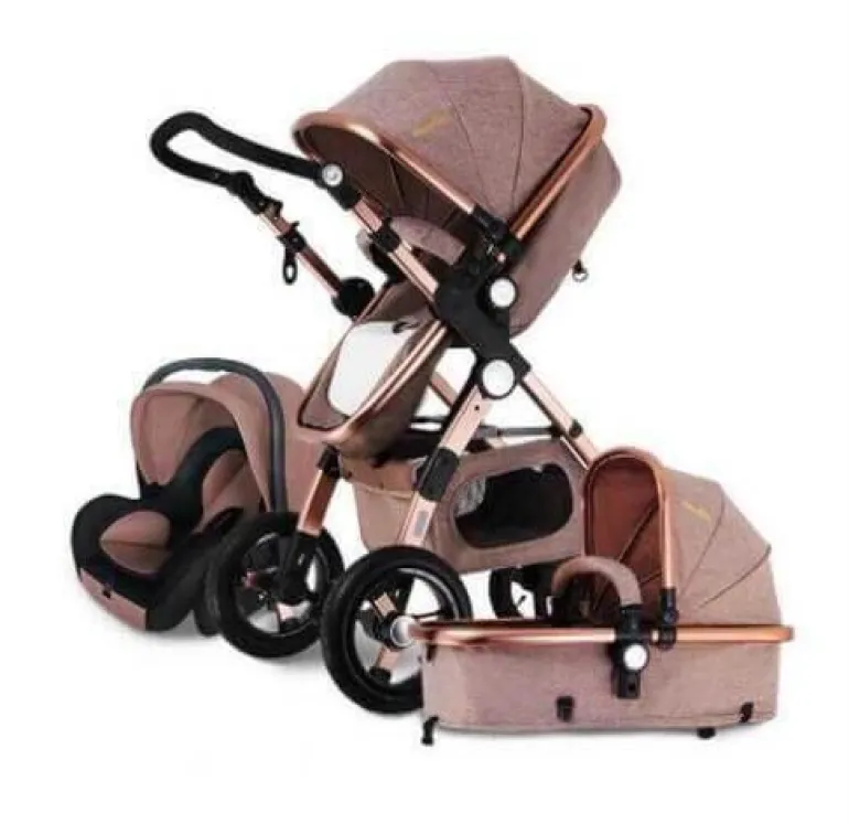 Tragbarer 3-in-1-Kinderwagen – luxuriöser, faltbarer Querwagen