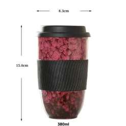 Tragbarer Keramikbecher mit Deckel – Kaffee- und Teetasse für Paare