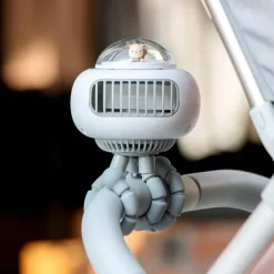 Tragbarer Kinderwagen-Ventilator – flexibles, süßes Design