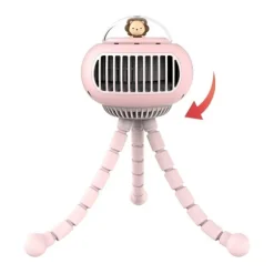 Tragbarer Kinderwagen-Ventilator – flexibles, süßes Design