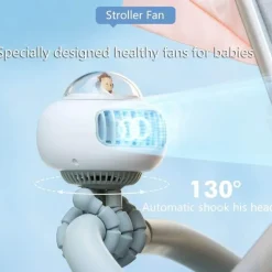 Tragbarer Kinderwagen-Ventilator – flexibles, süßes Design