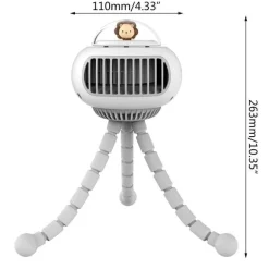 Tragbarer Kinderwagen-Ventilator – flexibles, süßes Design