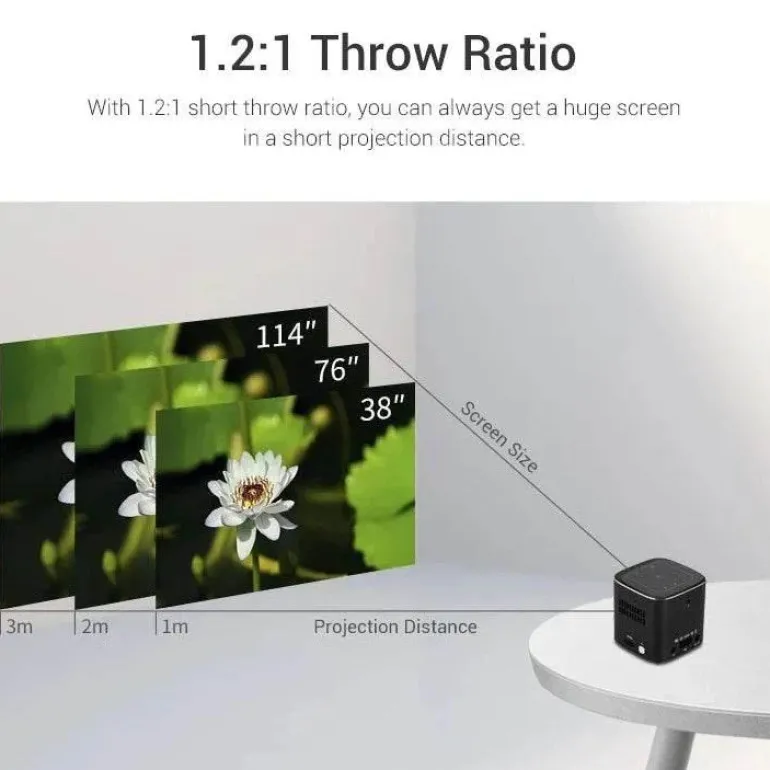 Tragbarer 4K-Miniprojektor – Smart Cinema Display