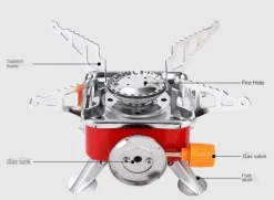 Tragbarer Mini-Gaskocher – Leichter Campingkocher