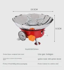 Tragbarer Mini-Gaskocher – Leichter Campingkocher