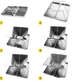 Tragbarer Minigrill – Faltbarer Reisegrill