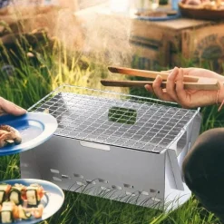 Tragbarer Mini-Klappgrill aus Edelstahl – Kompakter Camping-Grill