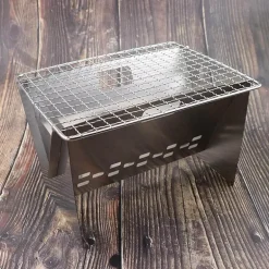 Tragbarer Mini-Klappgrill aus Edelstahl – Kompakter Camping-Grill