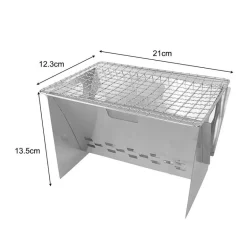 Tragbarer Mini-Klappgrill aus Edelstahl – Kompakter Camping-Grill