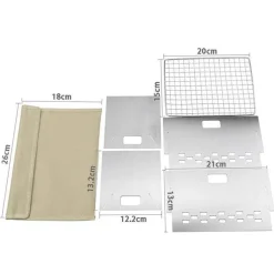 Tragbarer Mini-Klappgrill aus Edelstahl – Kompakter Camping-Grill