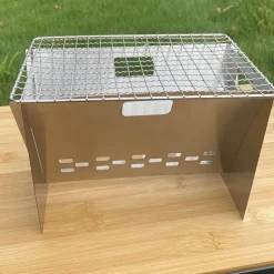 Tragbarer Mini-Klappgrill aus Edelstahl – Kompakter Camping-Grill
