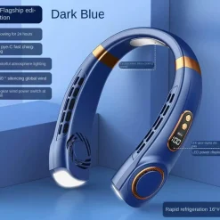 Tragbarer Nackenventilator – Tragbarer Kühlventilator mit Digitalanzeige