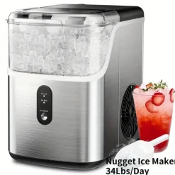 Tragbarer Nugget-Eisbereiter – 26–34 Pfund/Tag, weiches Kaueis