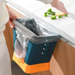 Tragbarer pastellfarbener Müllsackhalter – einfacher Organizer für Zuhause und Büro