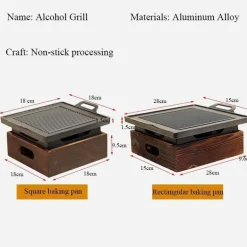 Tragbarer rauchfreier BBQ-Grill – Antihaft-Grill im japanischen Stil