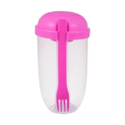 Tragbarer Salatbecher – Mini-Salatbehälter mit Gabel