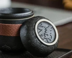 Tragbarer Teebecher aus Keramik – Chinesischer Kung-Fu-Reisebecher