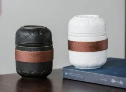 Tragbarer Teebecher aus Keramik – Chinesischer Kung-Fu-Reisebecher