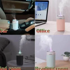 Tragbarer Ultraschall-Luftbefeuchter mit Minilampe