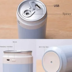 Tragbarer Ultraschall-Luftbefeuchter mit Minilampe