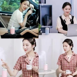 Tragbarer Ultraschall-Luftbefeuchter mit Minilampe