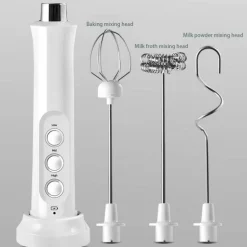Tragbarer wiederaufladbarer Milchaufschäumer – 3-in-1-Schaummacher