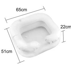 Tragbares aufblasbares Haarwaschbecken - Shampoo-Waschbecken mit Abfluss