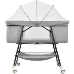 Tragbares, faltbares Babybett mit Moskitonetz – Reisebett für Kleinkinder