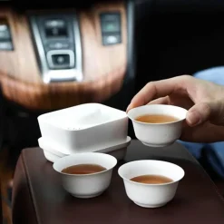 Tragbares japanisches minimalistisches Teeservice – Reise-Teezubehör