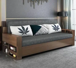 Transformable Sofa Bed - Modern Foldable Wooden Design