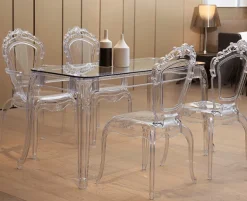 Transparent Nordic Dining Chair - Modern Durable Design