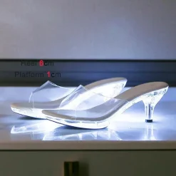 Transparente LED High Heels – Glänzendes kristallklares Design