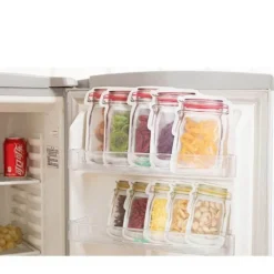 Transparente, wiederverwendbare Aufbewahrungsbeutel – Umweltfreundliche Glas-Organizer