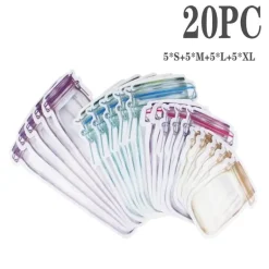 Transparente, wiederverwendbare Aufbewahrungsbeutel – Umweltfreundliche Glas-Organizer